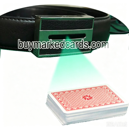 Scanner per carte da poker nascosto in cintura di pelle